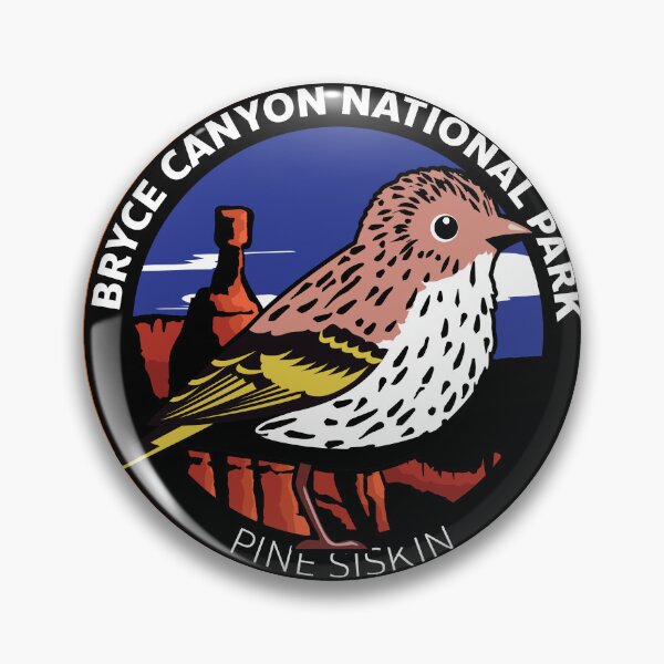 Item preview, Pine Siskin Bryce Canyon National Park Badge designed and sold by SUPERHERON.