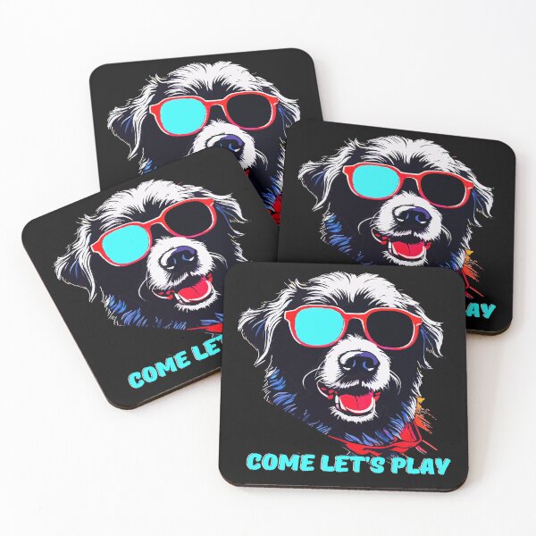 Item preview, Portrait of a Cheerful Dog in Sunglasses designed and sold by VikArtStudio.