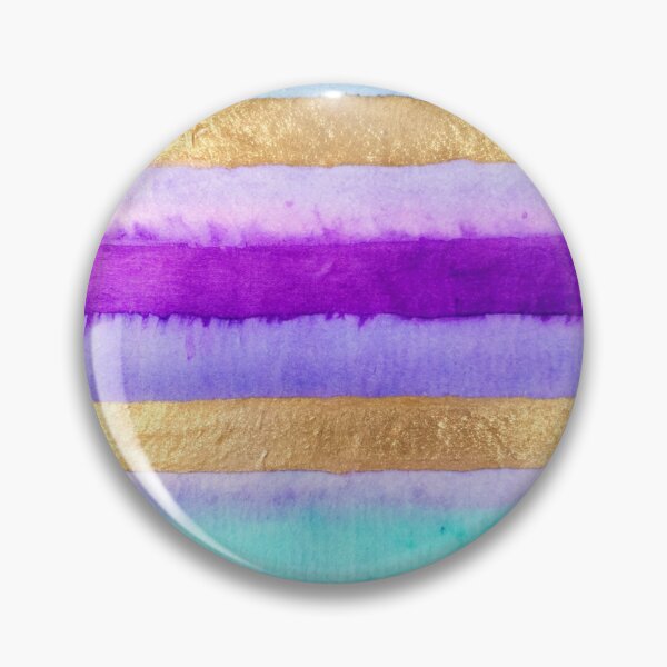 Item preview, Purple gold and turquoise teal stripes abstract watercolor pattern designed and sold by patterncrow.