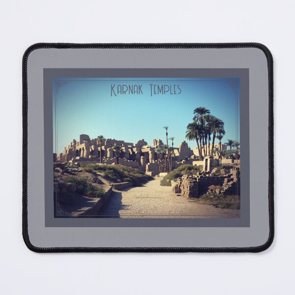 Item preview, Karnak temples and palm trees, Egypt, vintage photo, retro look designed and sold by art-of-egypt.