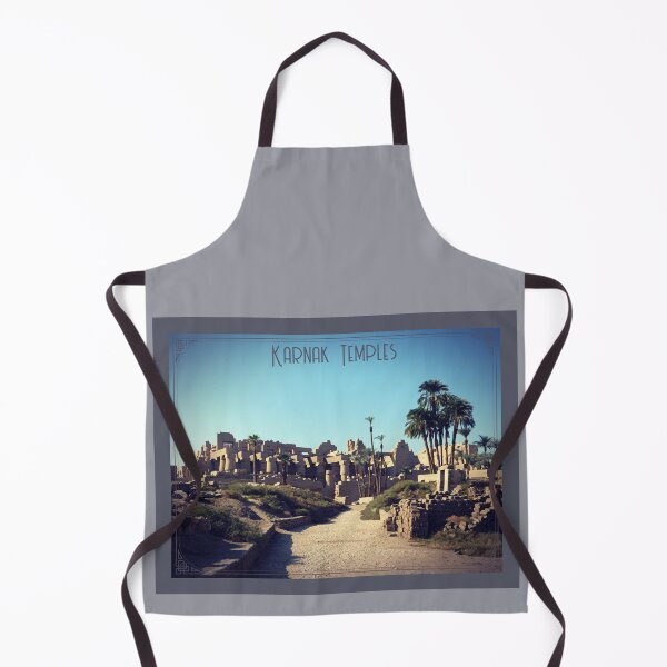Item preview, Karnak temples and palm trees, Egypt, vintage photo, retro look designed and sold by art-of-egypt.
