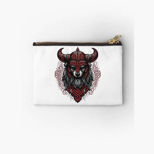 Item preview, Red And Black Bear Berserker Norse Viking Warrior designed and sold by TomFrontierArt.