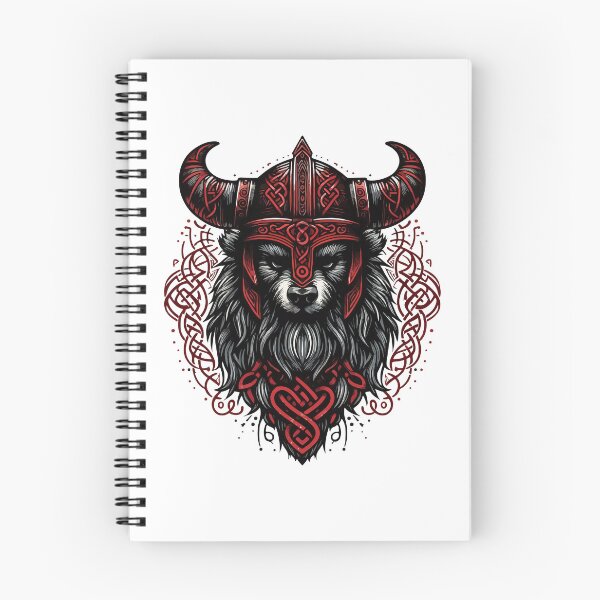 Item preview, Red And Black Bear Berserker Norse Viking Warrior designed and sold by TomFrontierArt.