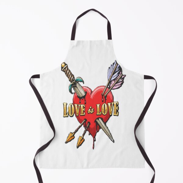 Item preview, LOVE is LOVE: A Heart Tattooed with Rainbow and Swords designed and sold by TroviTutto.
