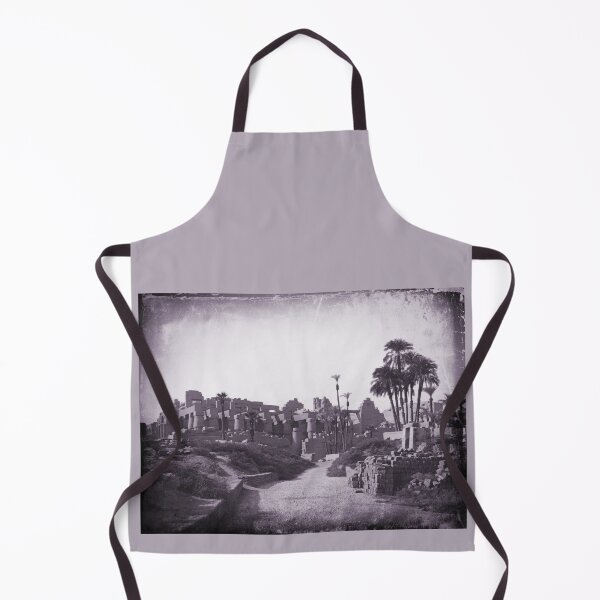 Item preview, Karnak temples and palm trees, Egypt, old vintage photo, black and white designed and sold by art-of-egypt.
