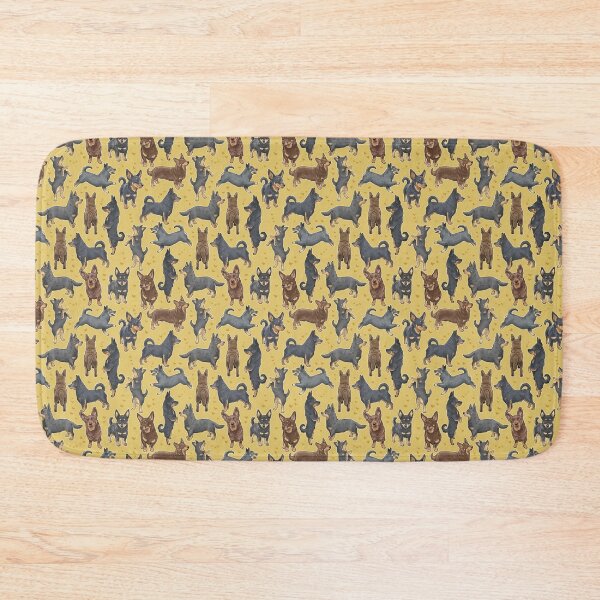 Item preview, Lancashire Heelers on Yellow designed and sold by Elspeth Rose Design.