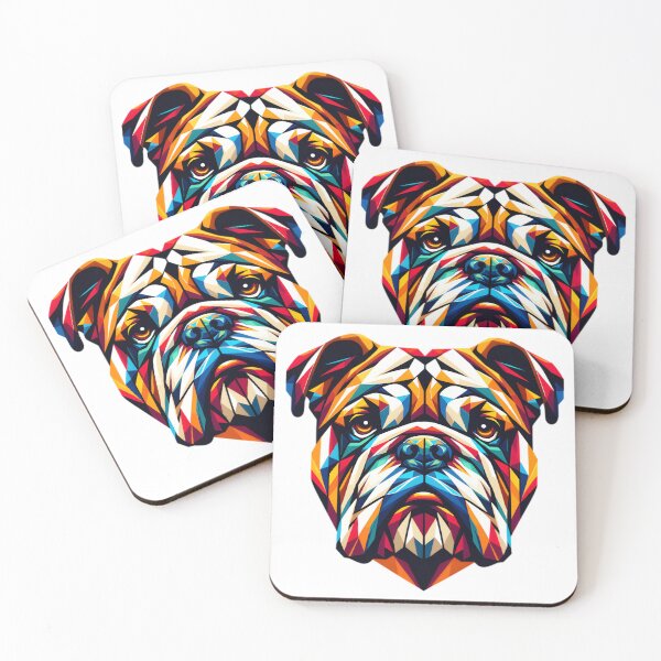 Item preview, Vibrant Geometric Bulldog designed and sold by FausKDebra.