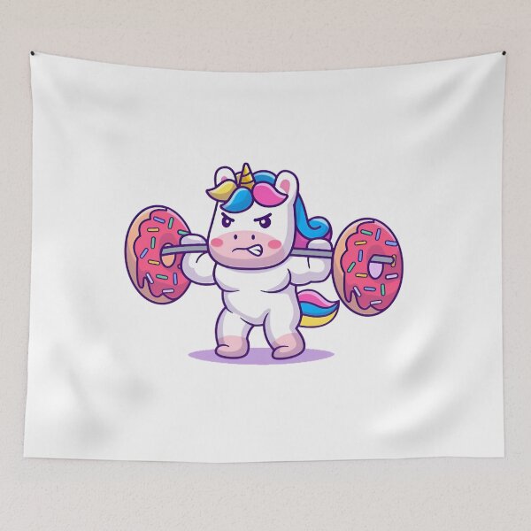 Item preview, Unicorn donut Weightlifting designed and sold by Isa00j.