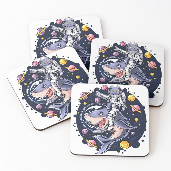 Item preview, space shark rider cat napoleons designed and sold by Isa00j.