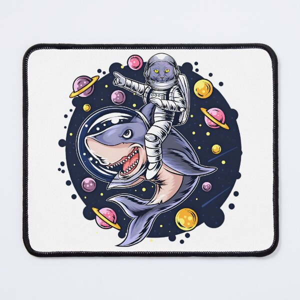 Item preview, space shark rider cat napoleons designed and sold by Isa00j.