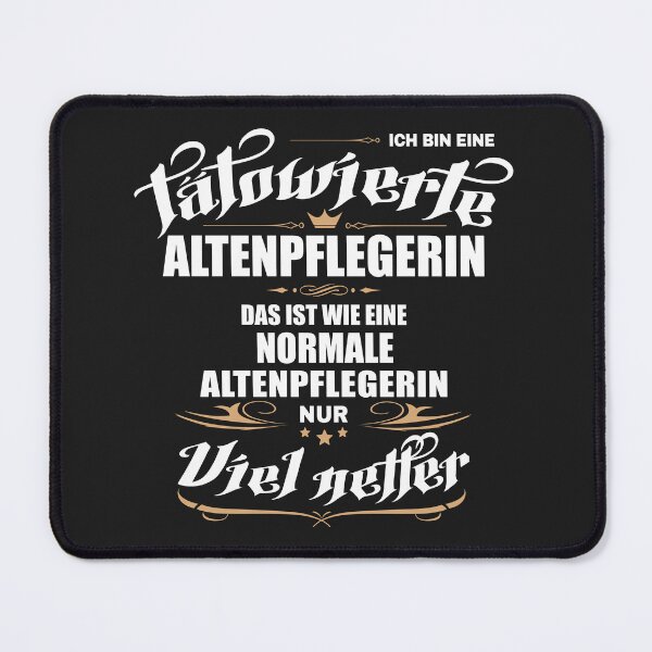Item preview, Tätowierte Altenpflegerin. Lustiger Spruch auf T-Shirt, Sticker, Poster & mehr. Geschenkidee designed and sold by silentcolors.
