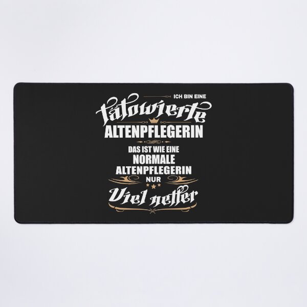 Item preview, Tätowierte Altenpflegerin. Lustiger Spruch auf T-Shirt, Sticker, Poster & mehr. Geschenkidee designed and sold by silentcolors.