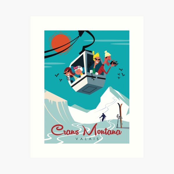 Item preview, Crans-Montana poster designed and sold by GAGodel.