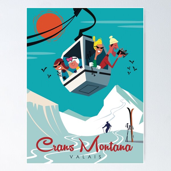 Item preview, Crans-Montana poster designed and sold by GAGodel.