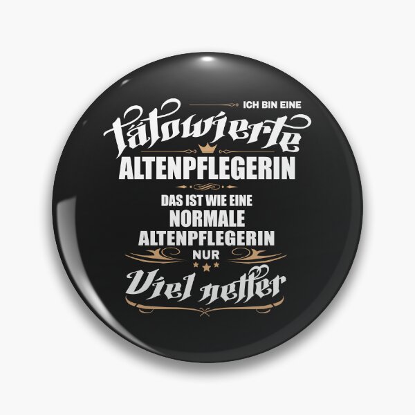 Item preview, Tätowierte Altenpflegerin. Lustiger Spruch auf T-Shirt, Sticker, Poster & mehr. Geschenkidee designed and sold by silentcolors.