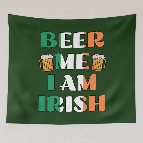 Item preview, St. Patrick's Day Beer | Funny Irish Saying | Beer Me, I'm Irish! - St. Patrick's Day Shenanigans  designed and sold by Feline Rockstars.