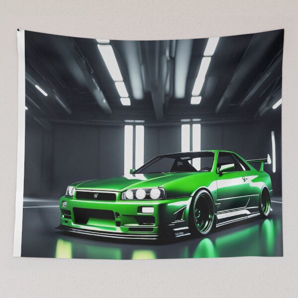 Item preview, Nissan Skyline GTR 34 Green in the showroom designed and sold by Salimgor Hangaround Music.