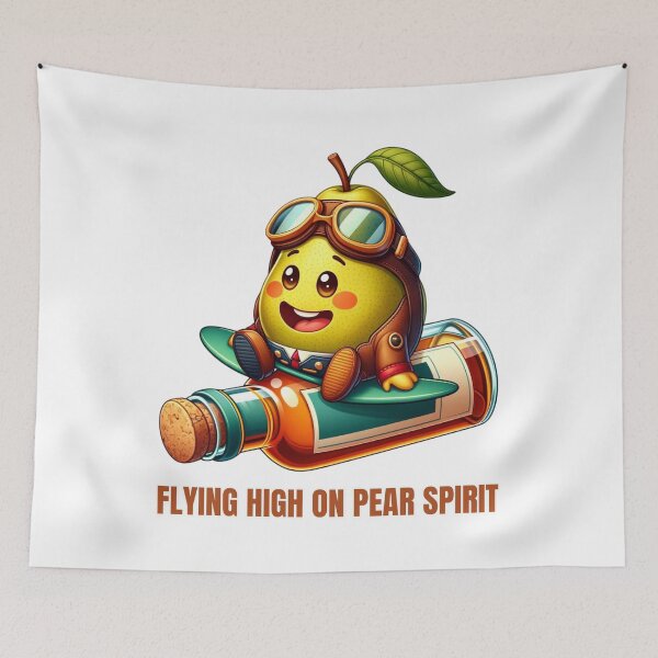 Item preview, Aviator Pear Adventure: Zesty Flight designed and sold by vk09.