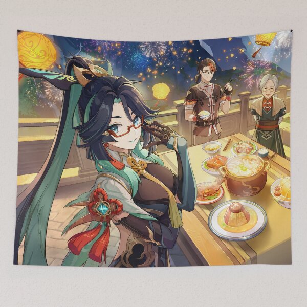Item preview, Xianyun & Adepti Lantern Rite Artwork Genshin Impact designed and sold by Astral Drop.