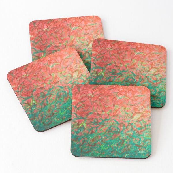 Item preview, Green to Red - Abstract Painting designed and sold by Dyrk Wyst Redbubble Shop.