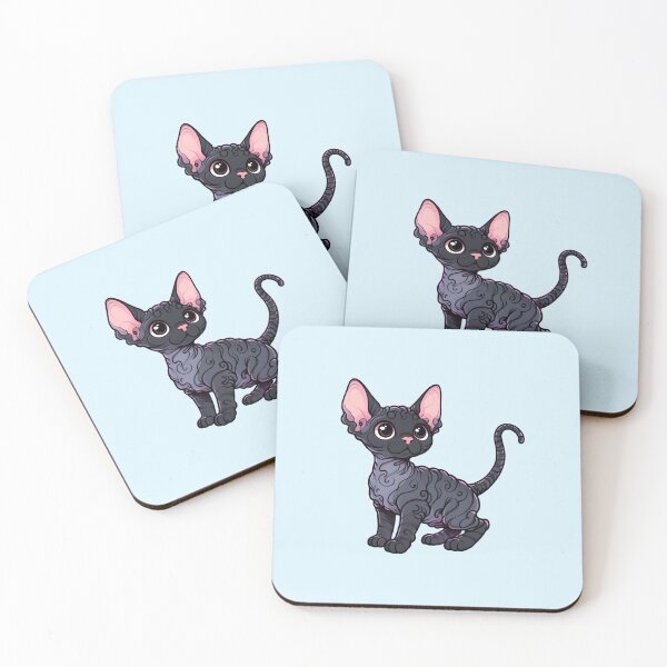 Item preview, Devon rex cat designed and sold by Anna Halasek.