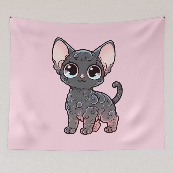 Item preview, Devon rex cat designed and sold by Anna Halasek.