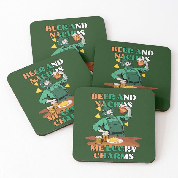 Item preview, Lucky Irish Charm: Beer and Nachos | Funny Irish pub Crawl  designed and sold by Feline Rockstars.