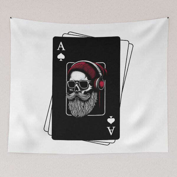Item preview, As de espadas de calavera hipster designed and sold by Aroncross111.