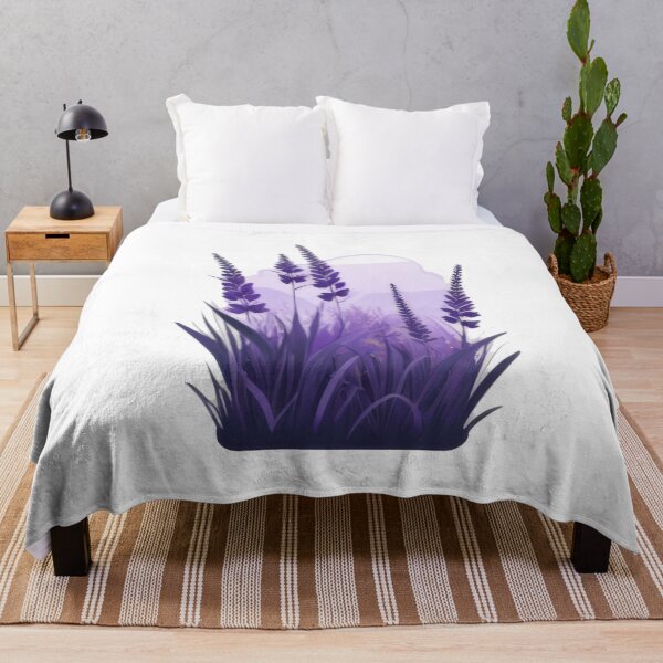 Item preview, 1. Minimal Purple Grass Bushes (1156) designed and sold by WASjourney.