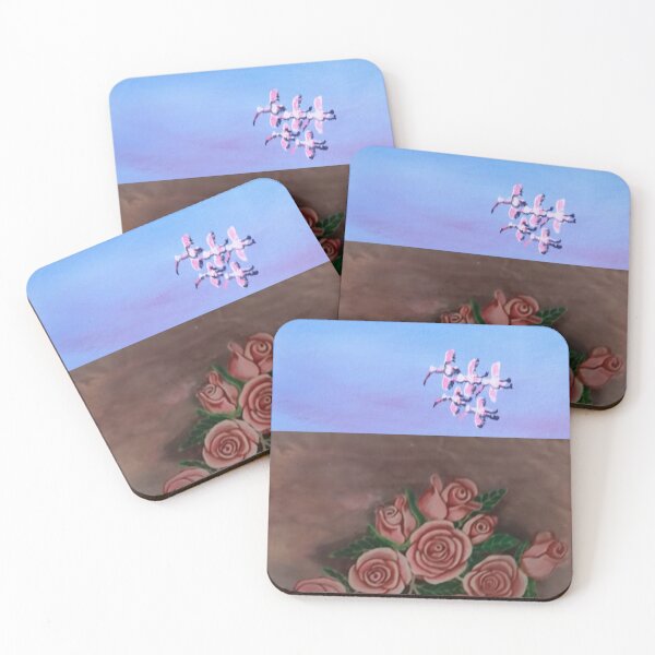 Item preview, Flamingos fly in roses to mark the occasion designed and sold by annenambiro.