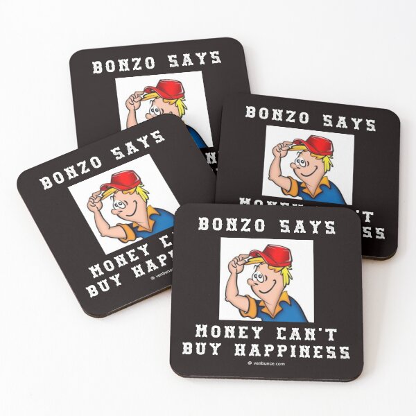 Item preview, Bonzo Says - Money Cant Buy Happiness designed and sold by alien almanac.