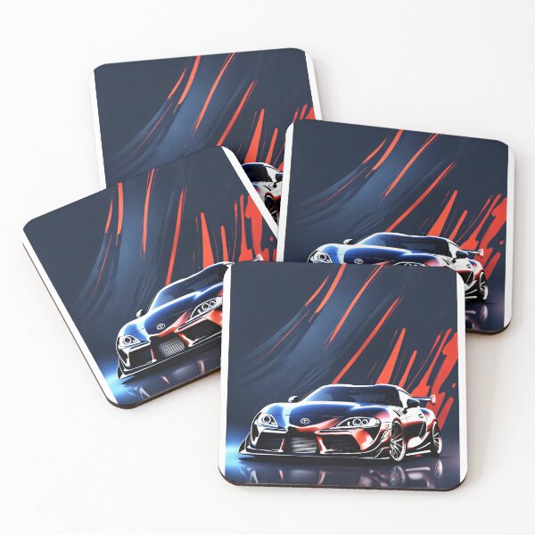 Artikelvorschau, Toyota Supra Abstract poster design rot entworfen und verkauft von Salimgor Hangaround Music.