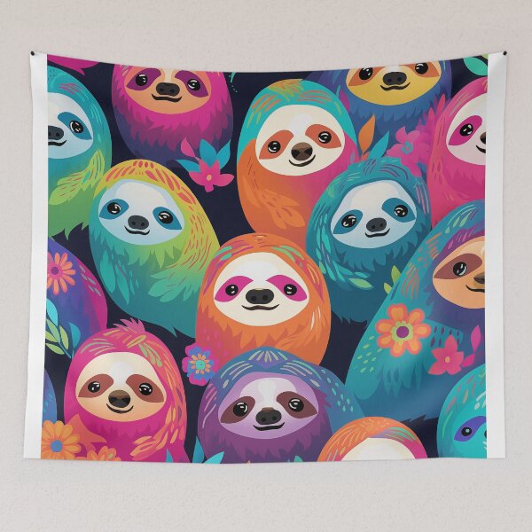 Item preview, Baby Sloths Colorful Artwork designed and sold by Divine Ease.