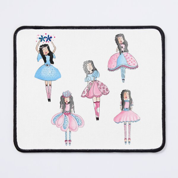 Item preview, Muñequitas, personajes bailarinas infantiles, con vestido azul rosado cielo, flores designed and sold by DGFerredon.