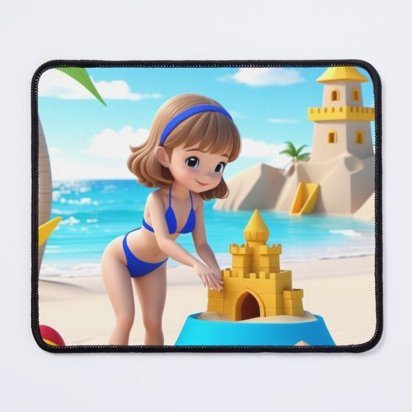 Item preview, Shanae Building a Sand Castle designed and sold by ArtsyTeegee.