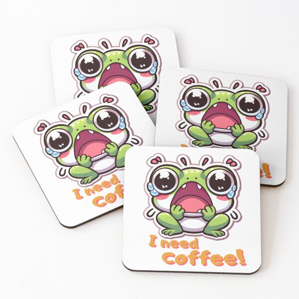Item preview, screaming froggy: I Need My Coffee designed and sold by Digital Dreams Arts.