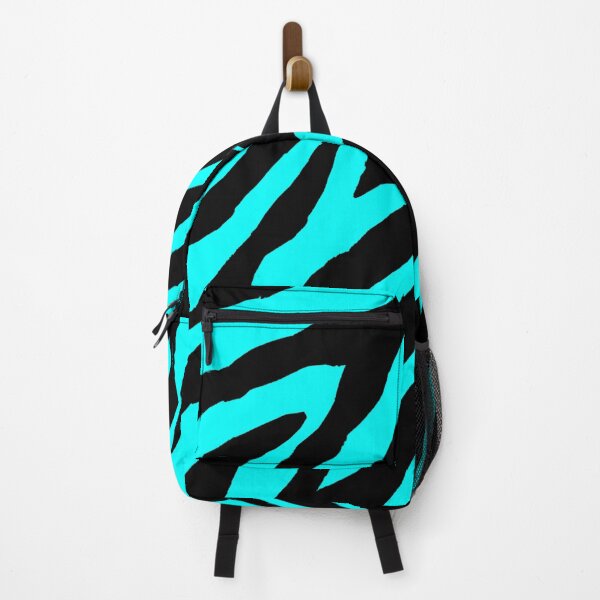 Item preview, Abstract Black and Teal Blue Zebra Striped designed and sold by Funwaytrend.
