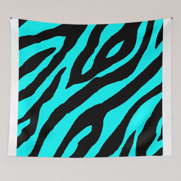 Item preview, Abstract Black and Teal Blue Zebra Striped designed and sold by Funwaytrend.