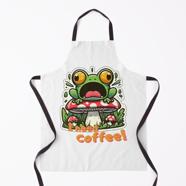 Item preview, screaming froggy: Without Coffee, I'm a Zombie designed and sold by Digital Dreams Arts.