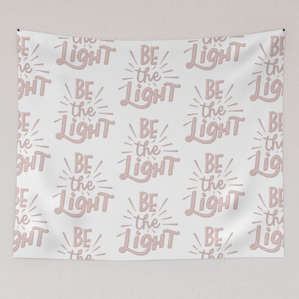 Item preview, Be the Light - Matthew 5:14-16 - Rose Neutral Pink Color - Inspirational Christian Art designed and sold by HahaHandlesHub.