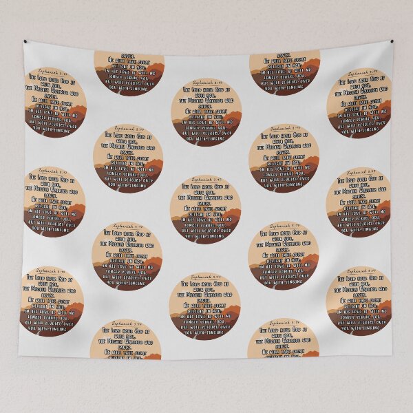 Item preview, Zephaniah 3:17 Sticker / T Shirt designed and sold by Designsleashed.