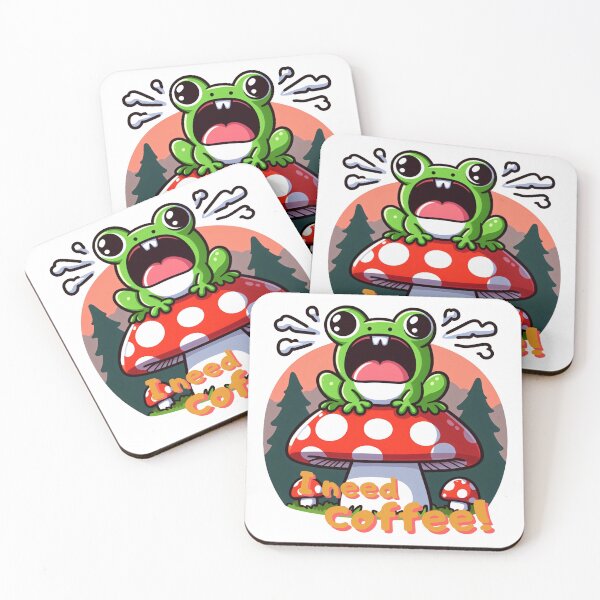 Item preview, screaming froggy: Coffee Withdrawal Symptoms designed and sold by Digital Dreams Arts.