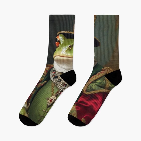 Item preview,  His royal Highness Emperor Froggity Flipskin - Regal Frog king portrait art designed and sold by Vintage Designs +.