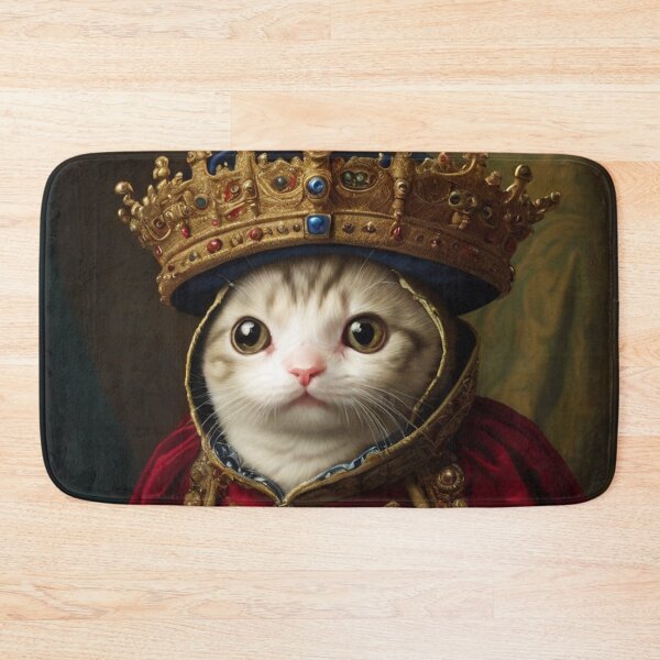 Item preview,  His royal Highness King Itty Kitty - Regal Kitten king portrait art designed and sold by Vintage Designs +.