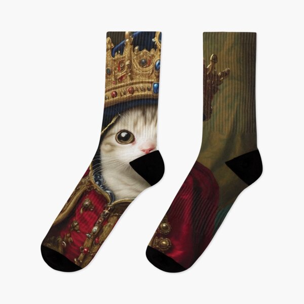 Item preview,  His royal Highness King Itty Kitty - Regal Kitten king portrait art designed and sold by Vintage Designs +.