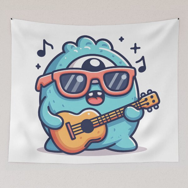 Item preview, Kawaii Jubilant Cyclops With Sunglasses designed and sold by CanvasCutie.