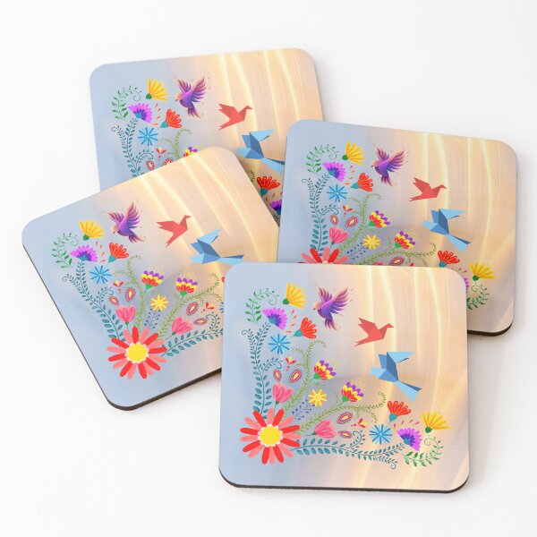 Item preview, Abstract Flowers and Birds with Background designed and sold by tomorrowsart.