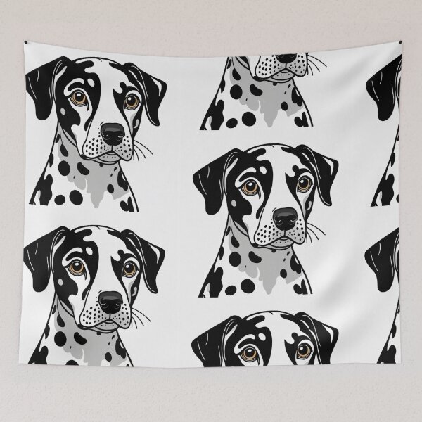 Item preview,  Dalmation Puppy Illustration Minimalist Dog Drawing Cute Portrait  designed and sold by Michael Voyler.