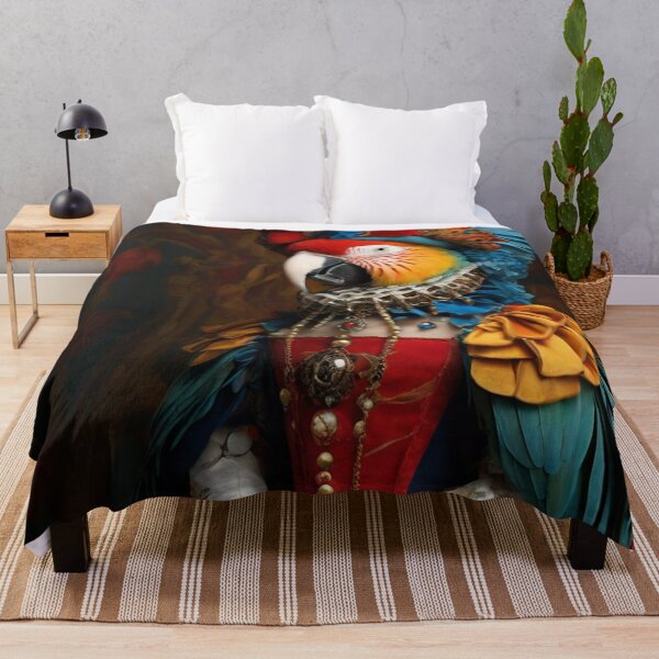 Item preview, Her royal Highness Empress Rio de Macaw - Regal Macaw Parrot Queen portrait art designed and sold by Vintage Designs +.