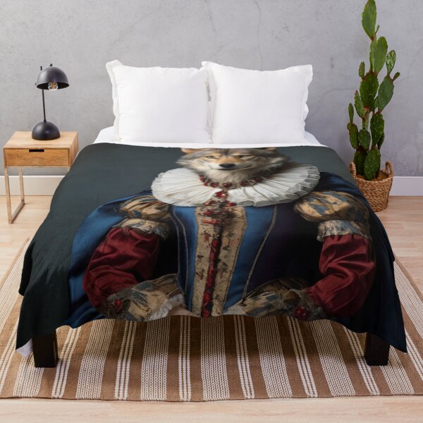 Item preview, Her royal Highness Princess Bonita of Gudgurl - Regal Wolf Princess portrait art designed and sold by Vintage Designs +.